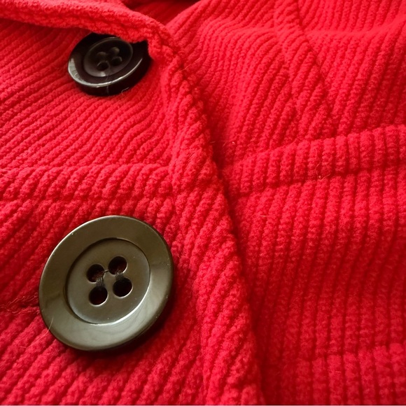 Forever 21 Red Soft Peacoat Jacket Women's Small Button-Up Jacket Y2K Retro Vibe - Picture 8 of 9